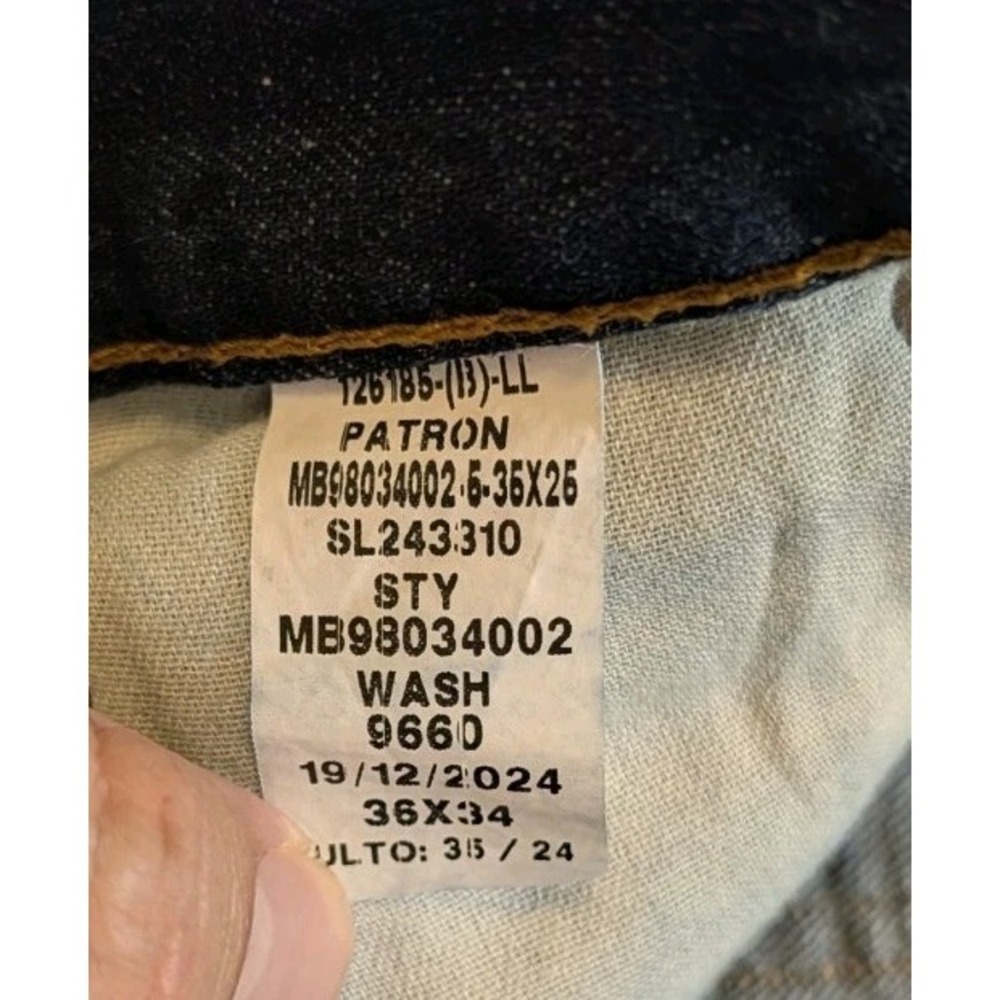 Cinch Silver Label Men's Jeans 34x36 Dark Wash Slim Fit Straight Leg EUC - Picture 6 of 10